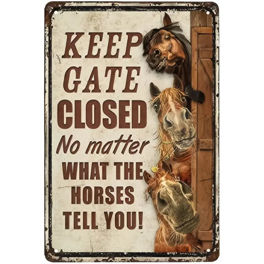 Horse Keep Gate Closed