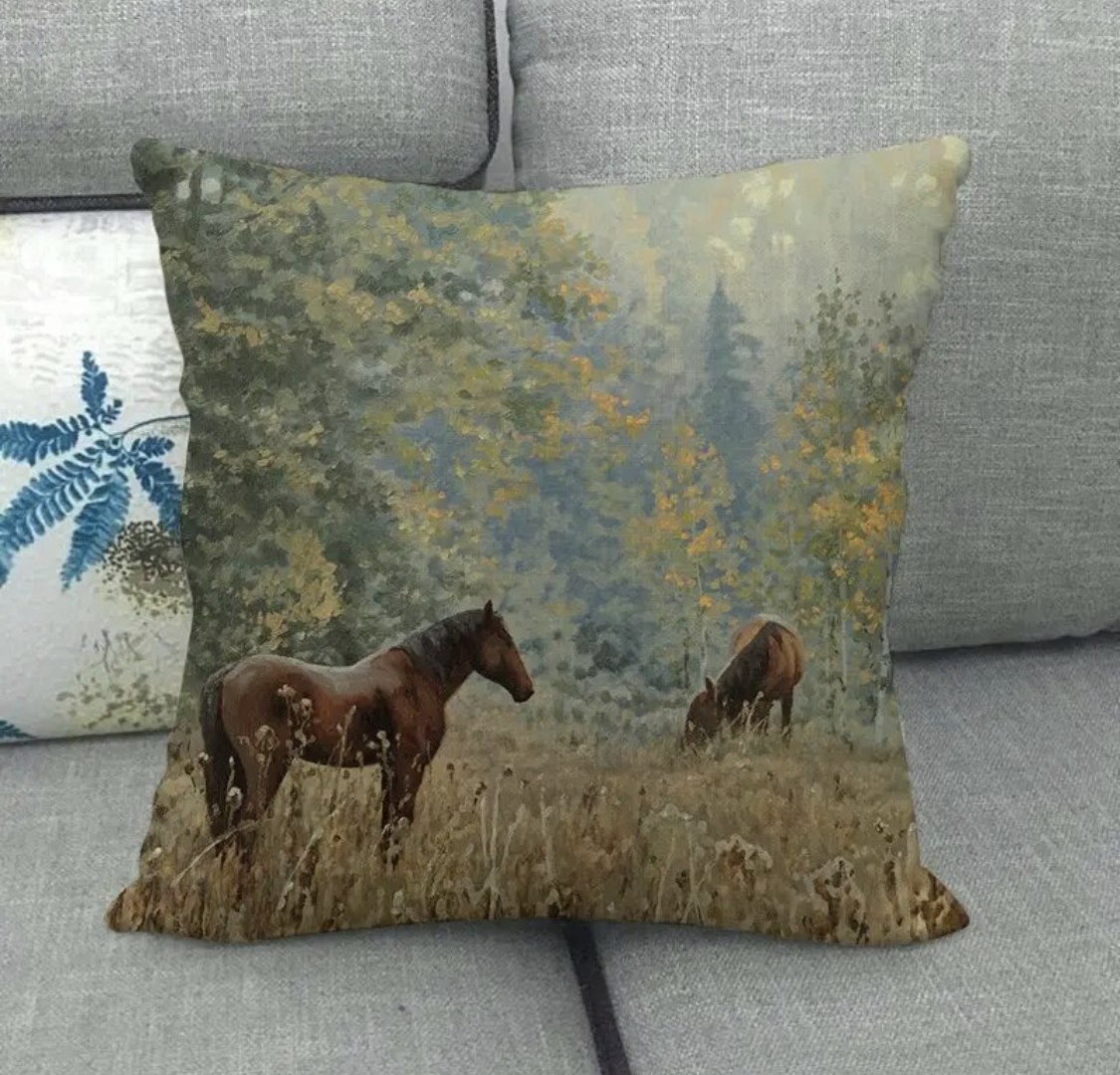 Horse Landscape Two in Paddock/Trees