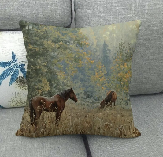 Horse Landscape Two in Paddock/Trees