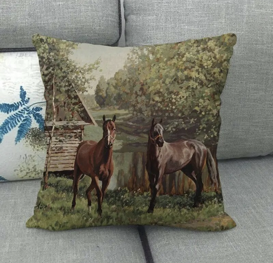 Horse Landscape - Two Horses Front on