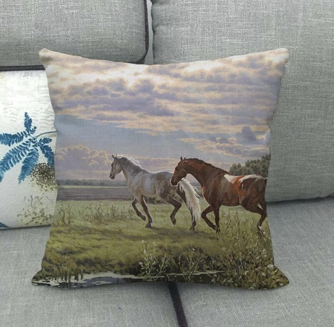 Horse Landscape Cantering Away