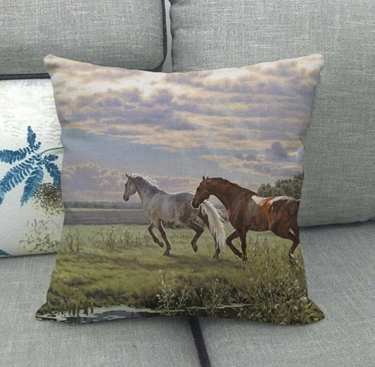 Horse Landscape Cantering Away