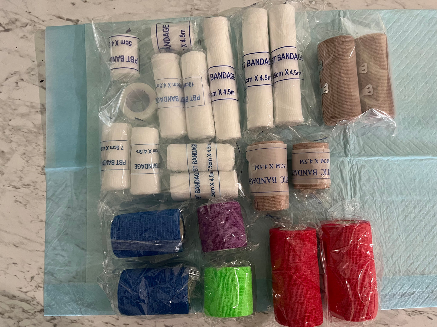 Bandage Bundle No 1 - 20 bandages plus tape in drawstring backpack