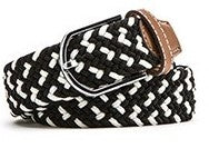 Belt Style 1- Stretch Braided - Black and White Pattern