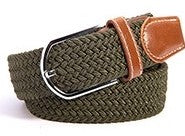 Belt Style 1 - Stretch Braided -Khaki