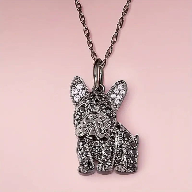 Necklace -Bulldog Black