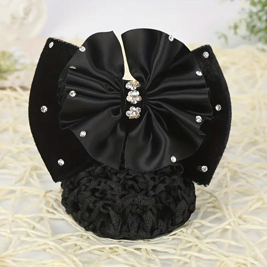 Bun Cover with Bow & Bling
