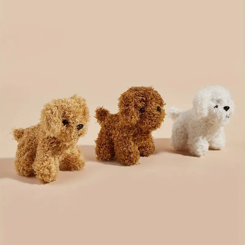 Key Ring  - Fluffy Dogs Brown or White