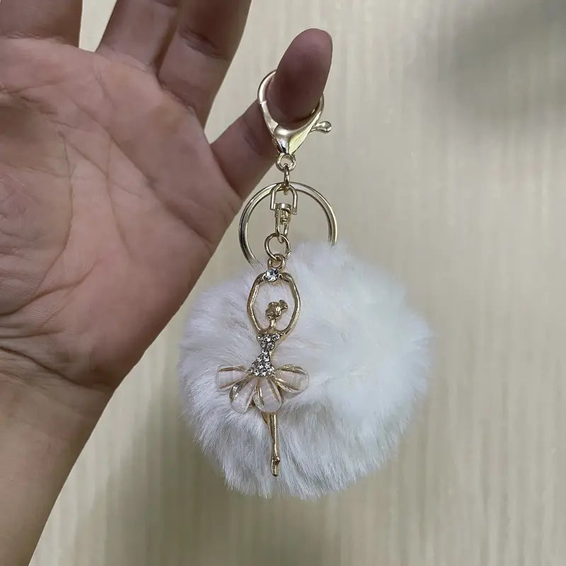 Key Ring Pink Ballerina - Pink or White