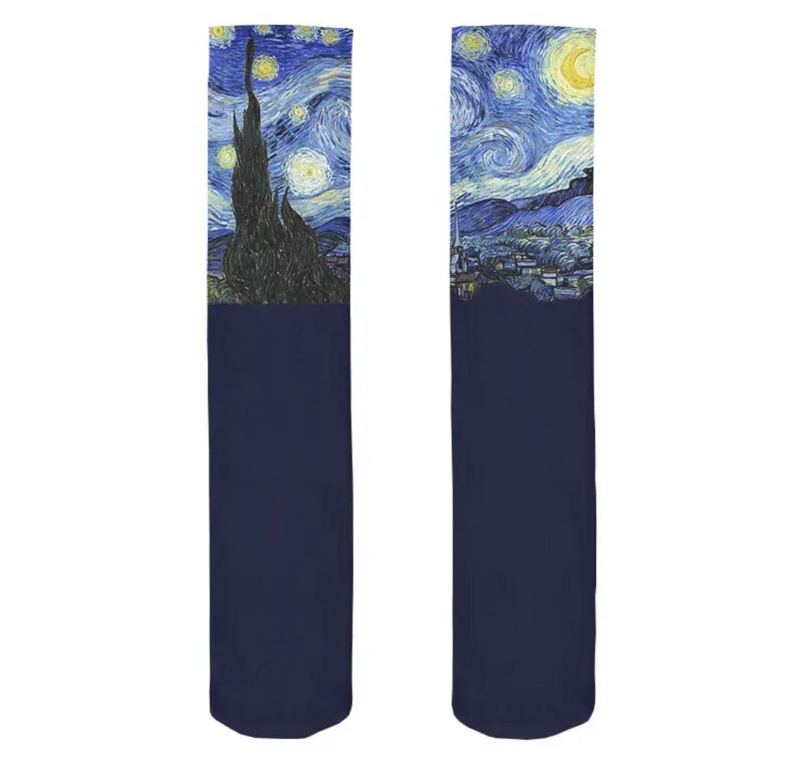 Art Socks -Dark Blue Half Castle