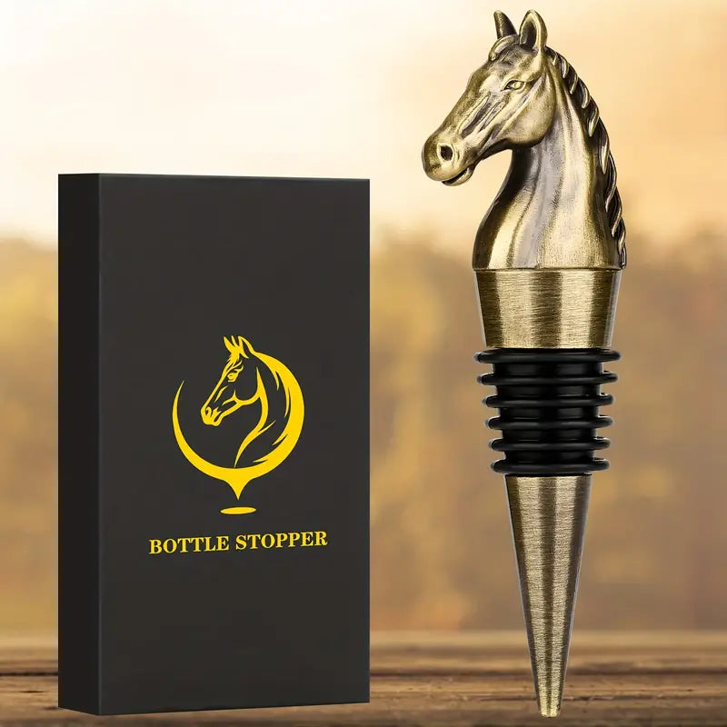 Wine Stopper Horse Bronze