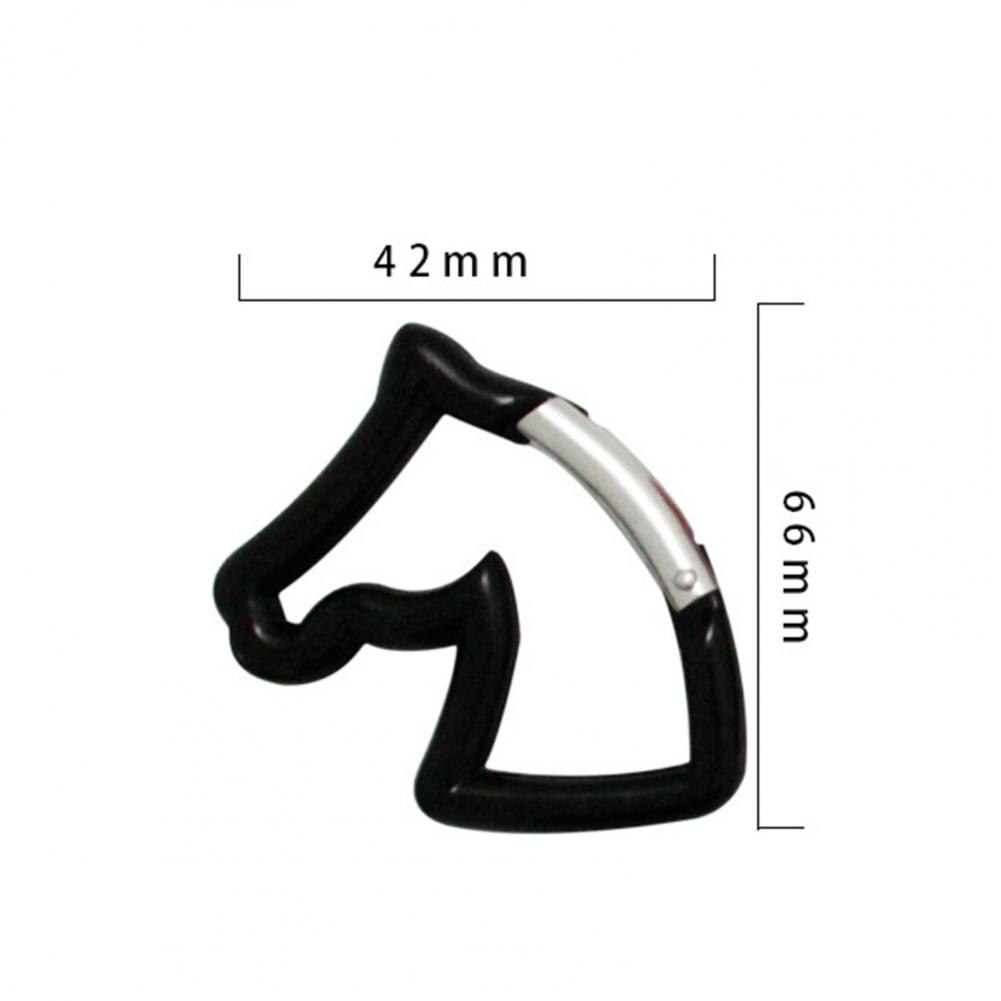 Horse Head Aluminum Carabiner - Gold