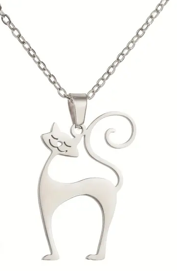 Necklace - Cat Standing in Gold or Silver