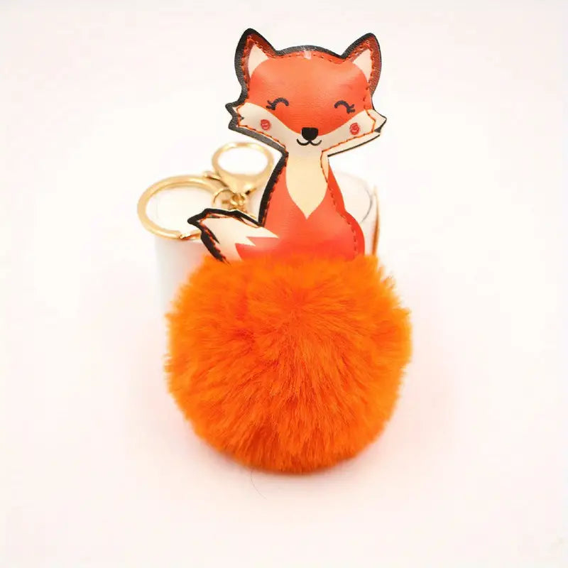 Key Ring Fox on a POM POM