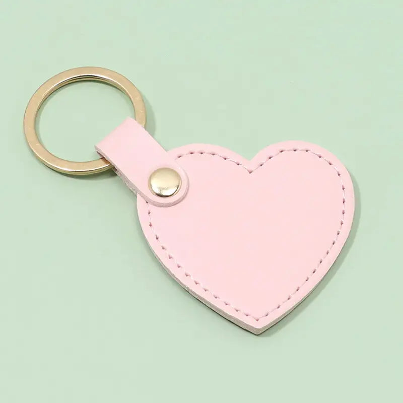 Heart in Leather Pink or White - Buy 2 get FREE Postage !