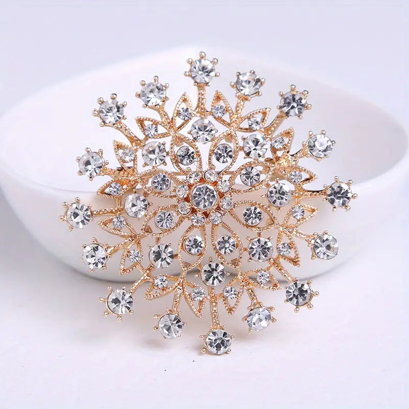 Brooch Snowflake Design in two colours