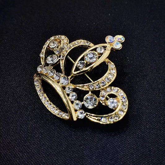 Brooch - Rhinestone Crown