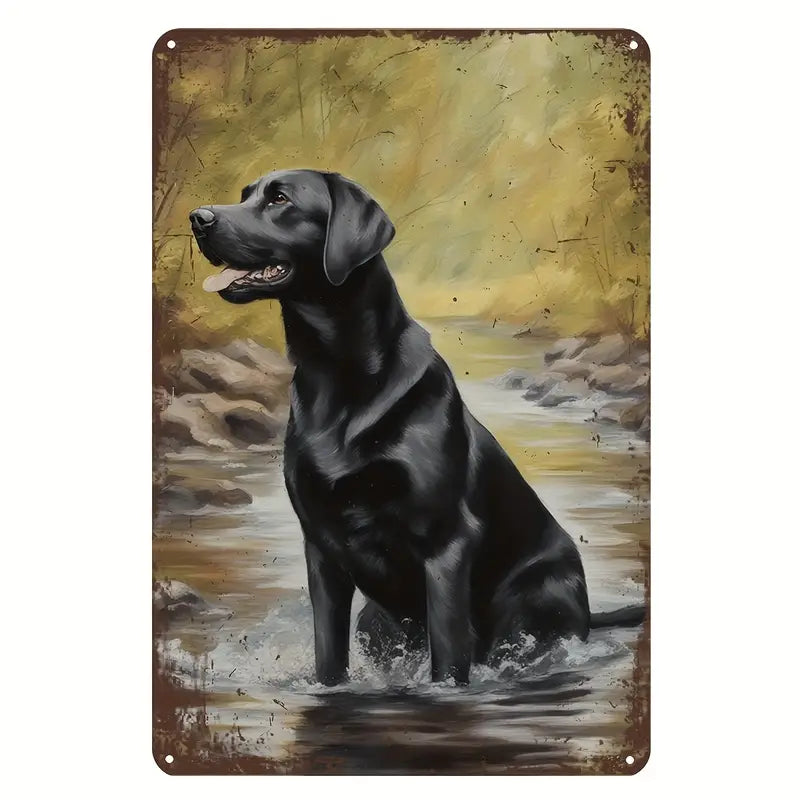 Dog Labrador Black in water