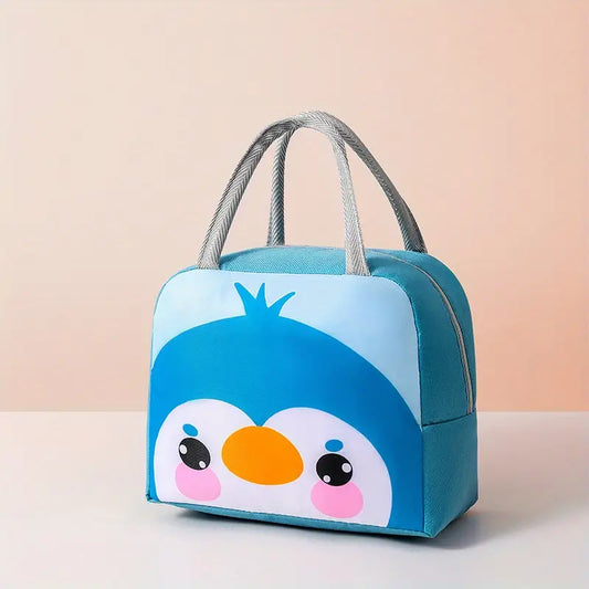 Lunch bag- Light Blue Penguin