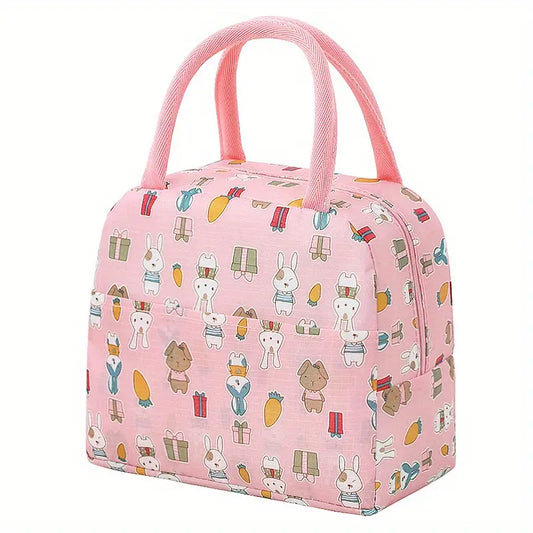 Lunch bag- Pink Rabbits