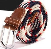 Belt Style 1 - Stretch Braided - Red, White & Blue