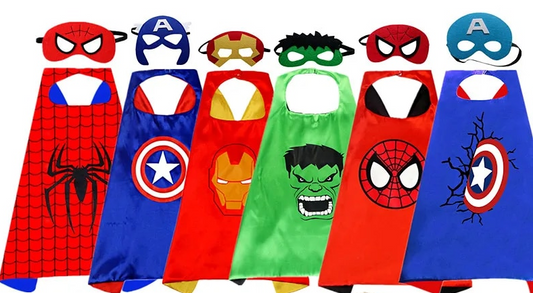 Kids Collection -Superhero Capes and Masks - Seven to choose from