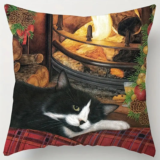 Cat by Fire