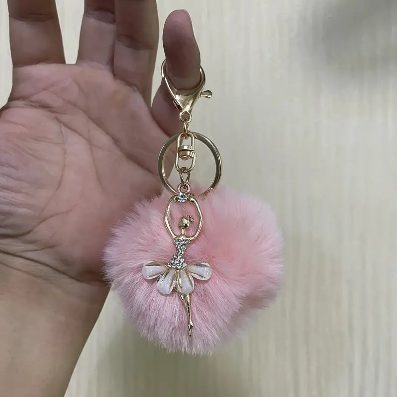 Key Ring Pink Ballerina - Pink or White