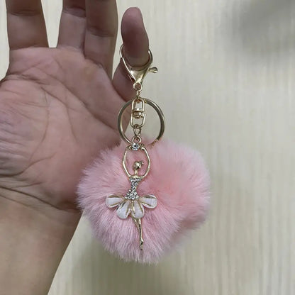 Key Ring Pink Ballerina - Pink or White