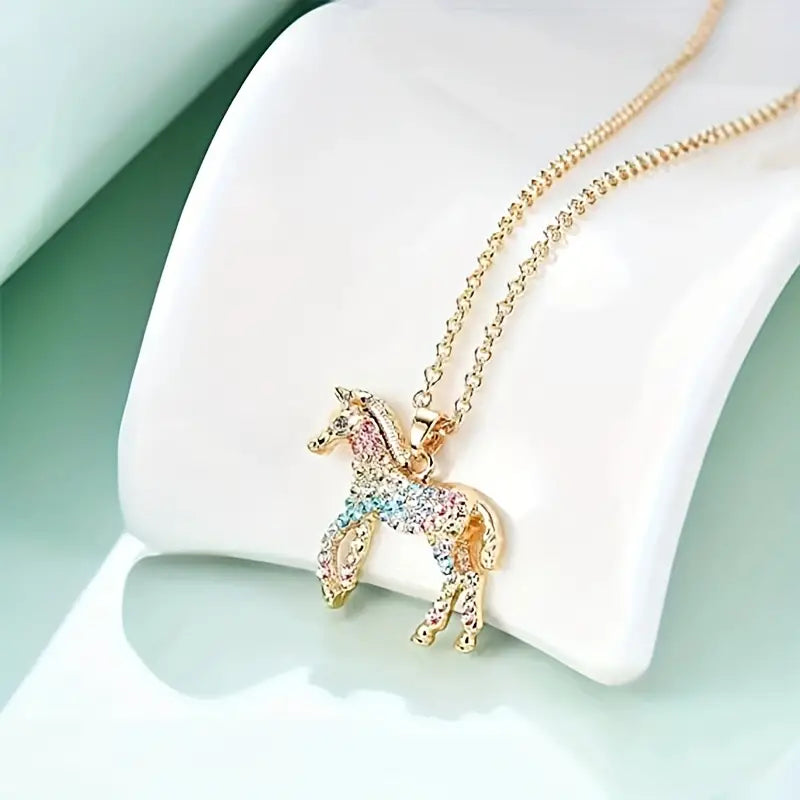 Necklace - Sparkly Pony - in Gold or Silver