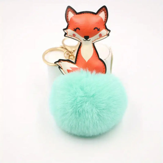 Key Ring Fox on a POM POM
