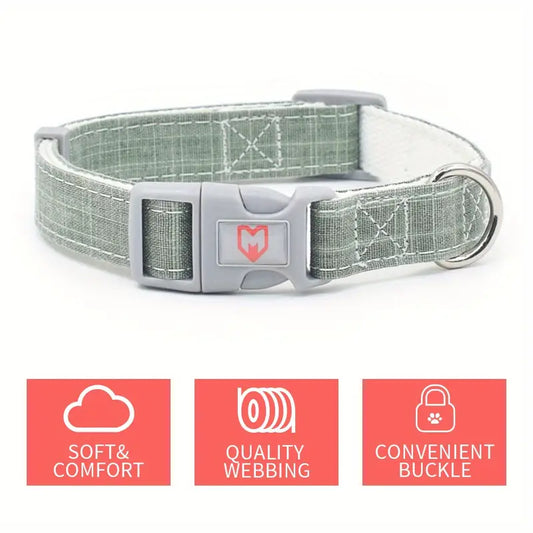 Dog Collar Large Bamboo Fabric