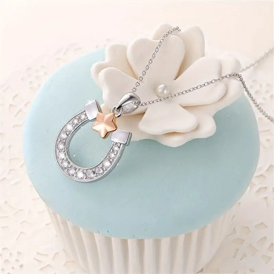 Necklace - Horseshoe with star