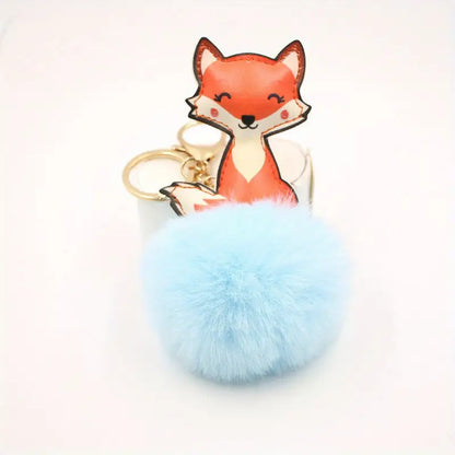 Key Ring Fox on a POM POM