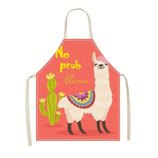 Apron -Llama - Pink
