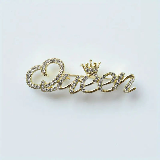 Brooch - Queen Pin large - gold or silver