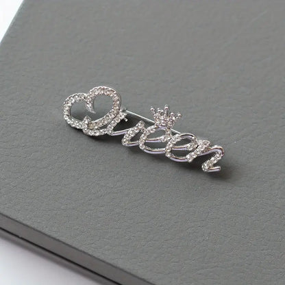 Brooch - Queen Pin large - gold or silver