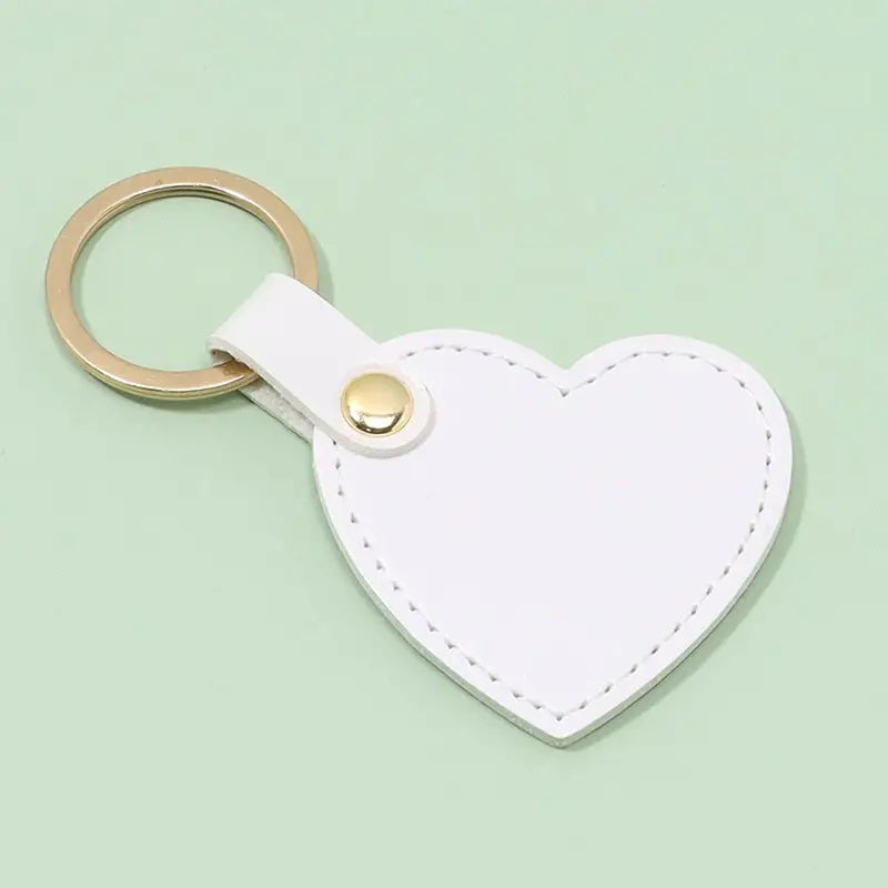 Heart in Leather Pink or White - Buy 2 get FREE Postage !